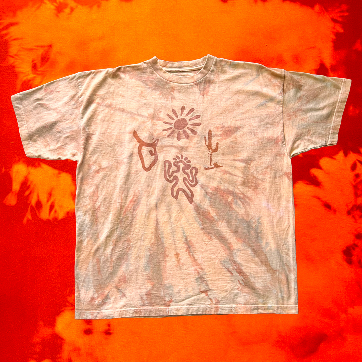 the 'SRV' Americana desert tie-dye tee– Copper Coyote