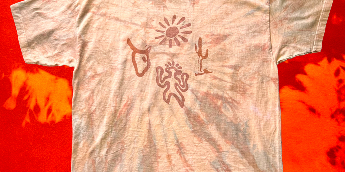 the 'SRV' Americana desert tie-dye tee– Copper Coyote