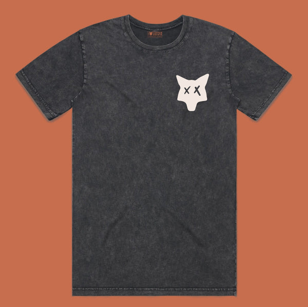 【oan】Rette Coyote Vintage Washing Short Sleeve T-Shirt Lucky Brand Men's Short Sleeve Crew Neck Coyote Rider Tee